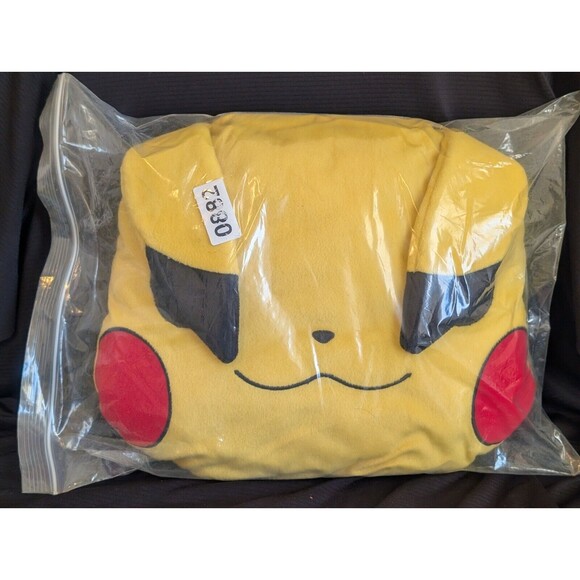 New In Package 2015 Pokemon PIKACHU Plush Throw Pillow 12"x12" - Picture 1 of 4